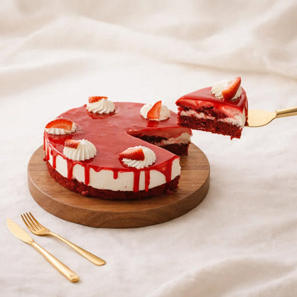 Red Velvet Strawberry Cheesecake
