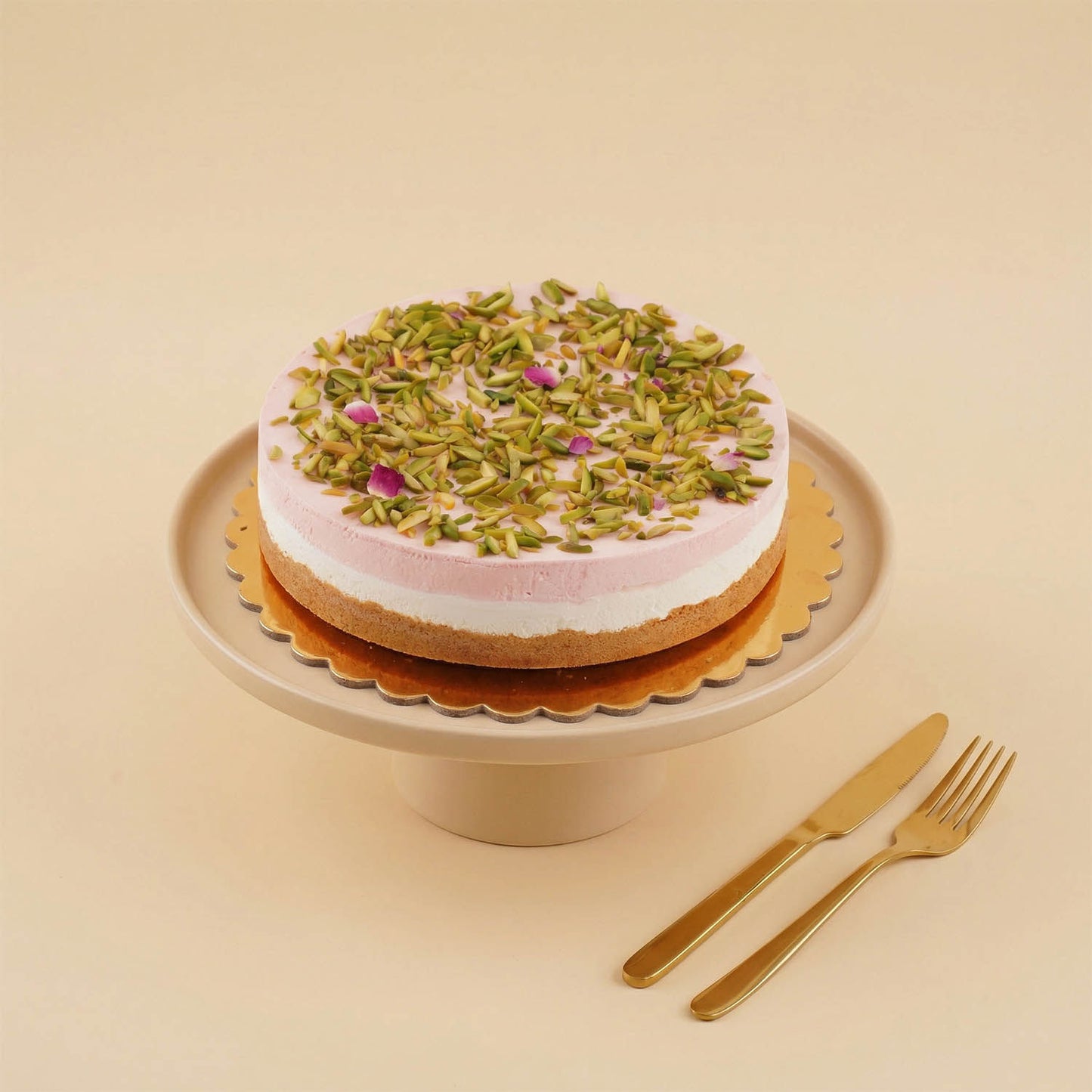 Rose Pistachio Cheesecake
