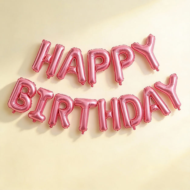 بالونات عيد ميلاد فويل وردي