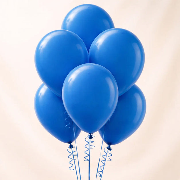 طقم بالونات لاتكس لون أزرق