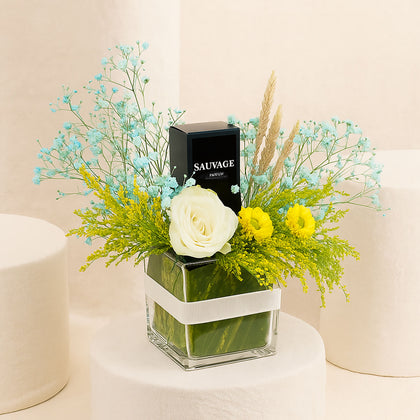 عطر ديور سوفاج رجالي و مزهرية ساحرة