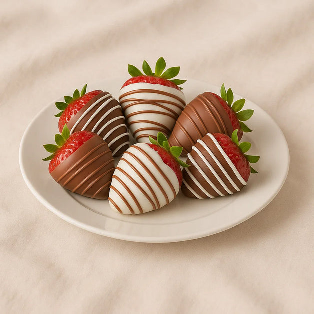 White & Dark Chocolate Dipped Strawberries