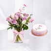 Stunning  Flower Vase n Delight Mom's Cake