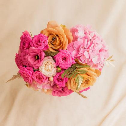 Sunset in Bloom Rose Vase