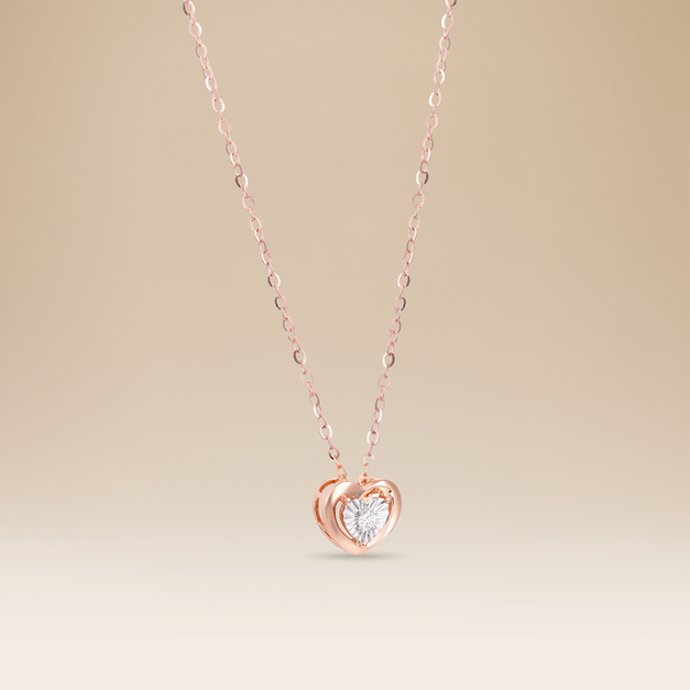 One True Love 18-Carat Gold Diamond Heart Pendant By Kooheji Jewelry