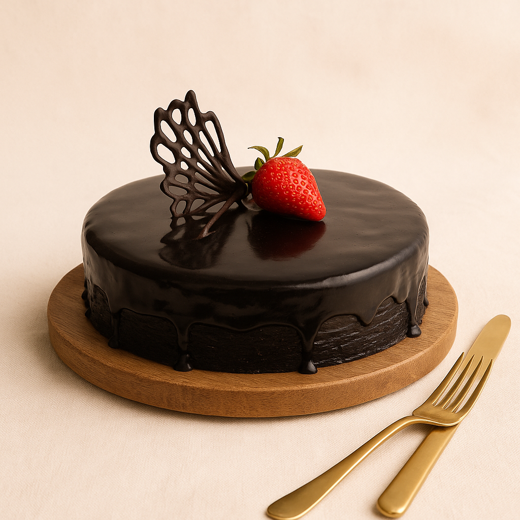 Tasty Treasures Dark Chocolate Cake