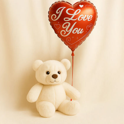 Teddy n Heart Shape Balloon