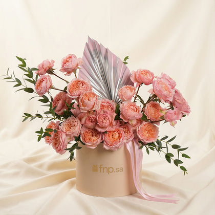 بوكس ورد جوليت مع ورقة نخيل