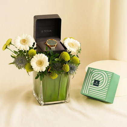 ساعة تيتان نيو ميناء أخضر نسائية