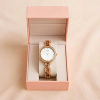 ورد و ساعة تيتان نسائية راغا شوستوبر بميناء لؤلؤي