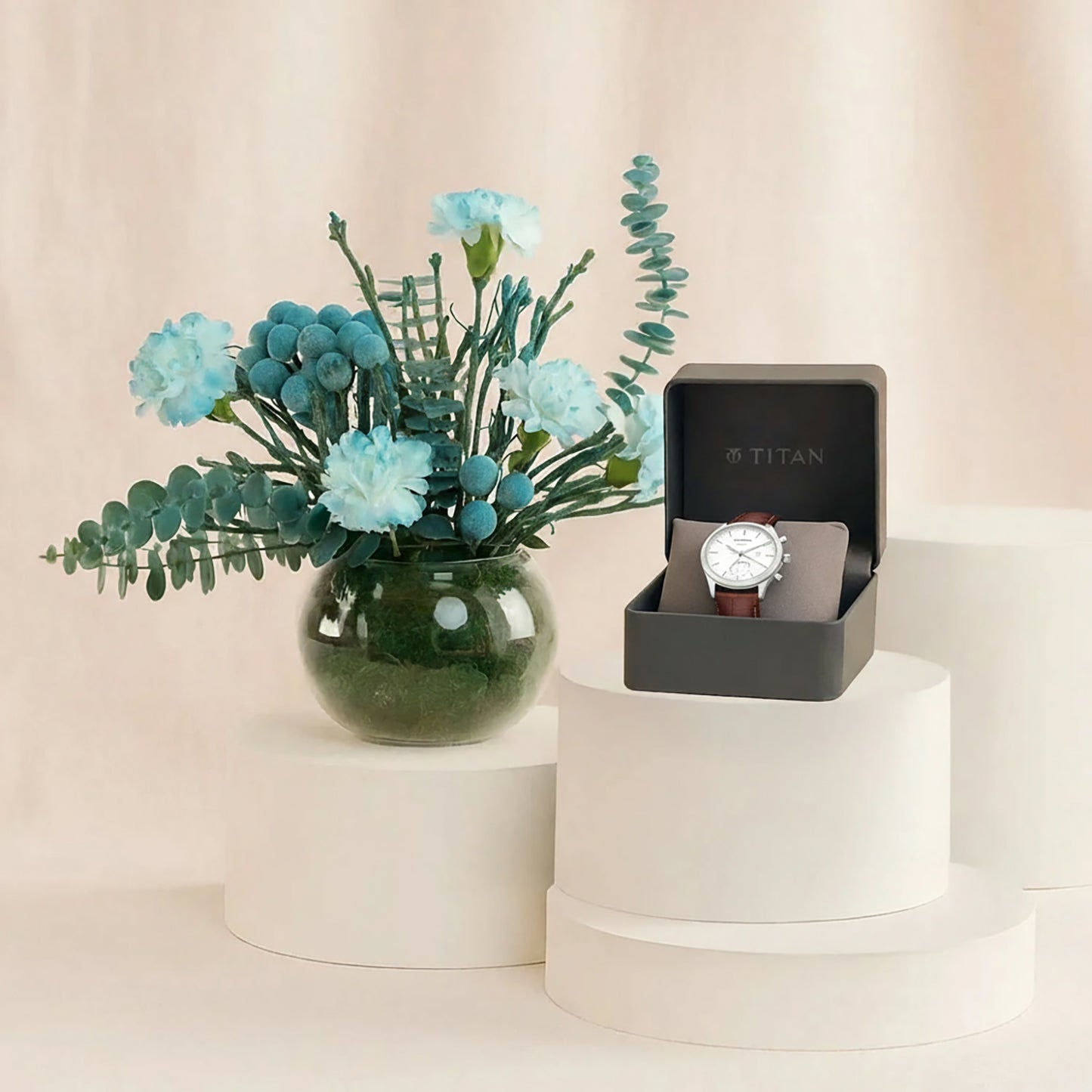 Titan Sapphire Men's Watch n Flower Vase