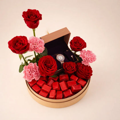 Titan Sweet Love Set with Roses & Chocolates