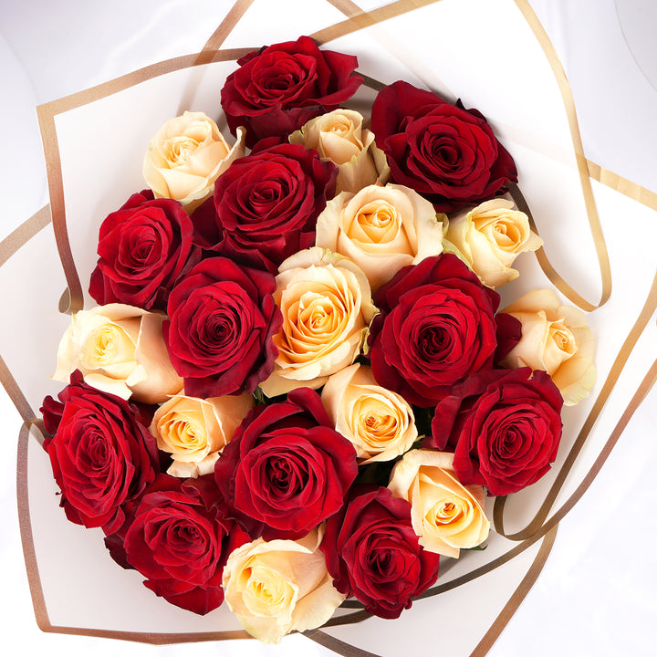باقة ورد لمسة عشق
