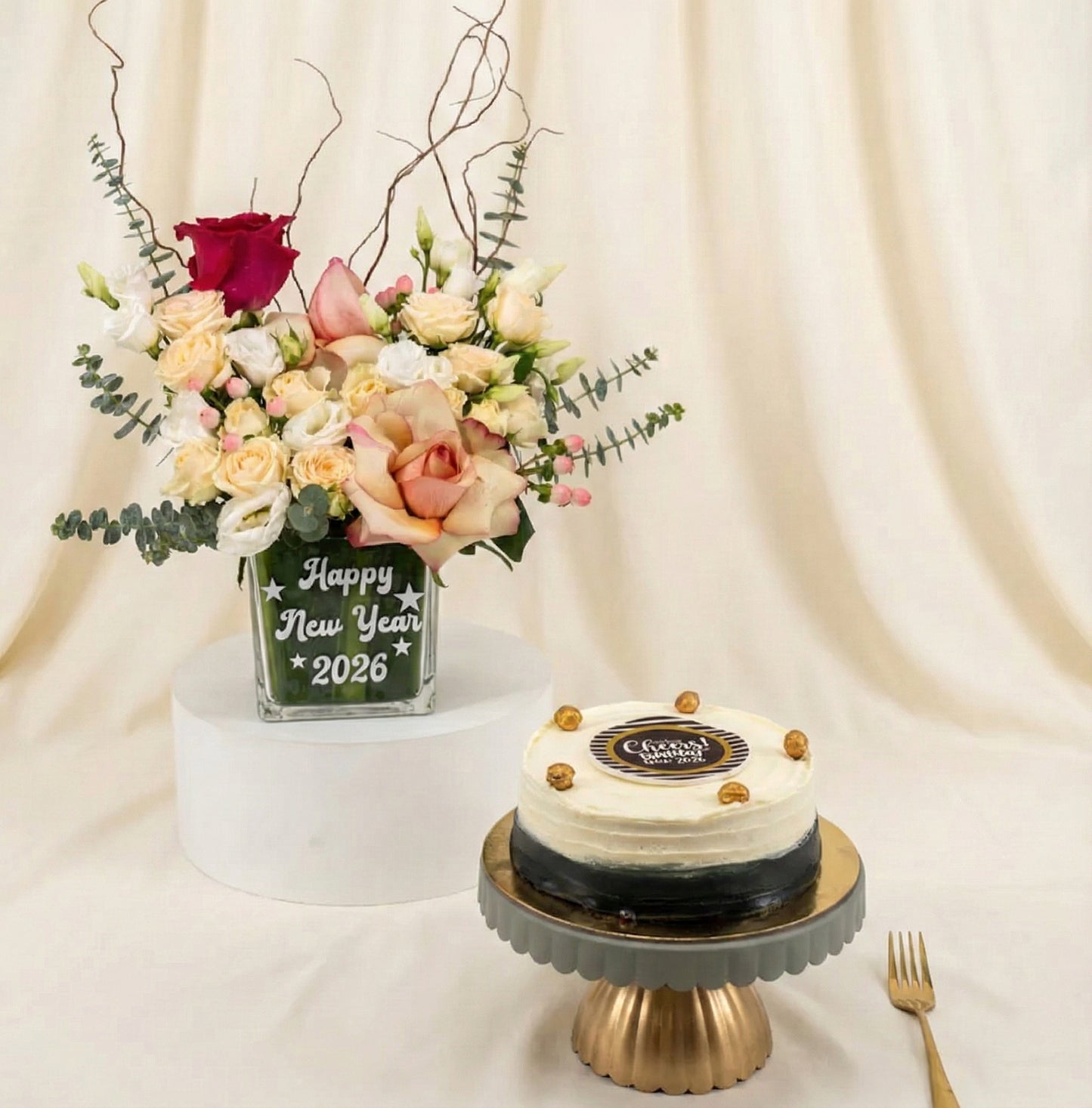 New Year Wishes Flower Vase