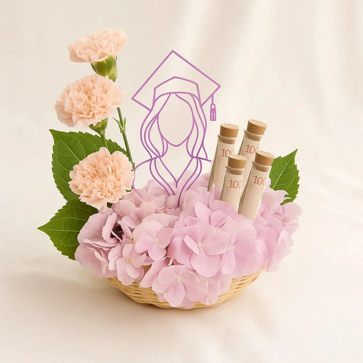 هدايا تخرج للبنات | باقة ورد مع فلوس