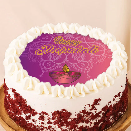 Velvet Joy Diwali Cake