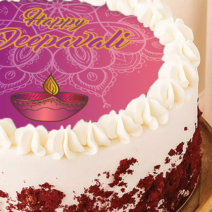 Velvet Joy Diwali Cake