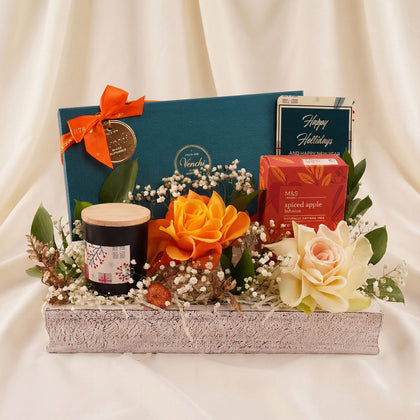 Venchi Winter Indulgence Rose Tray