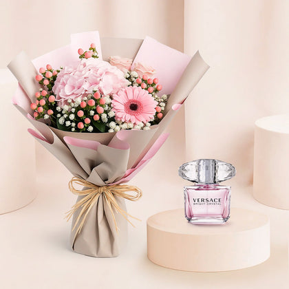 عطر فيرزاتشي برايت كريستال للنساء و باقة ورد