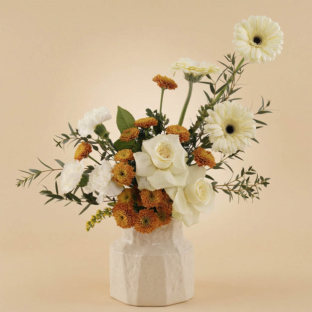 Elegant White Flowers Vase Arrangement