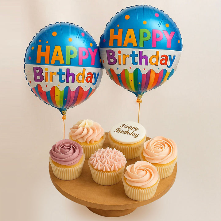 Yummy Vanilla Birthday Cupcakes