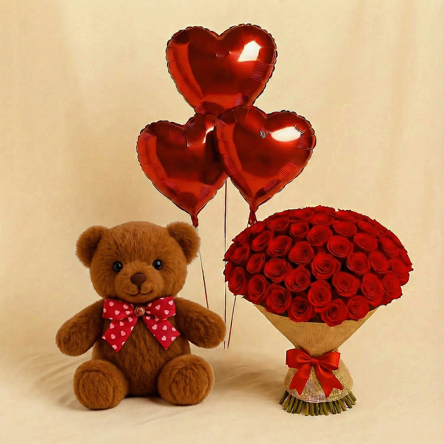 Deep Devotion Red Flower Bouquet