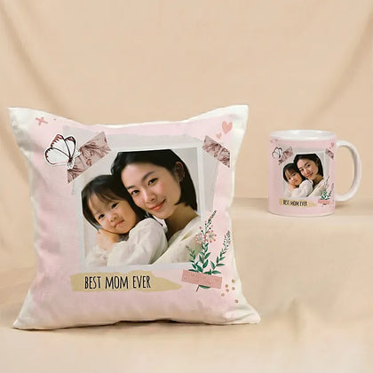 Best Mom Ever Cushion and Mug Set