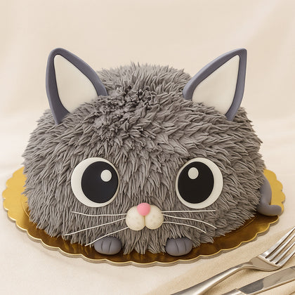 Cat Design Kids Cake