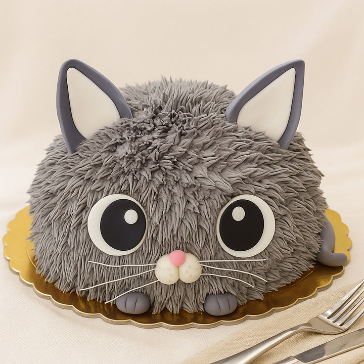 Cat Design Kids Cake