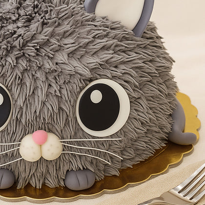 Cat Design Kids Cake