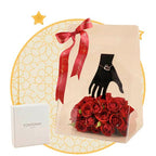 ورد مع مجوهرات