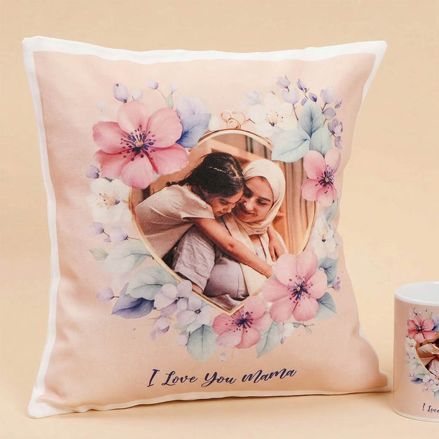 Love You Mama Printed Cushion n Mug