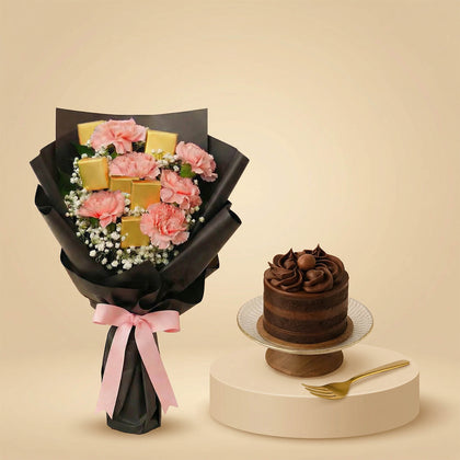 Pink Carnation Bouquet Surprise