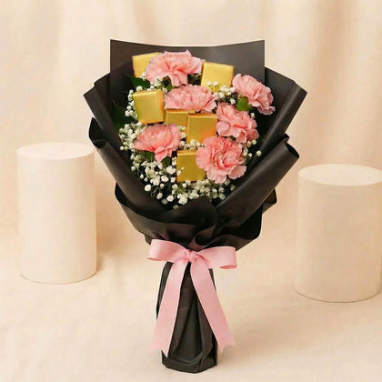 Pink Carnation Bouquet Surprise