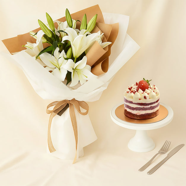 رقة لي لي | باقة ورد زهرة الزنبق