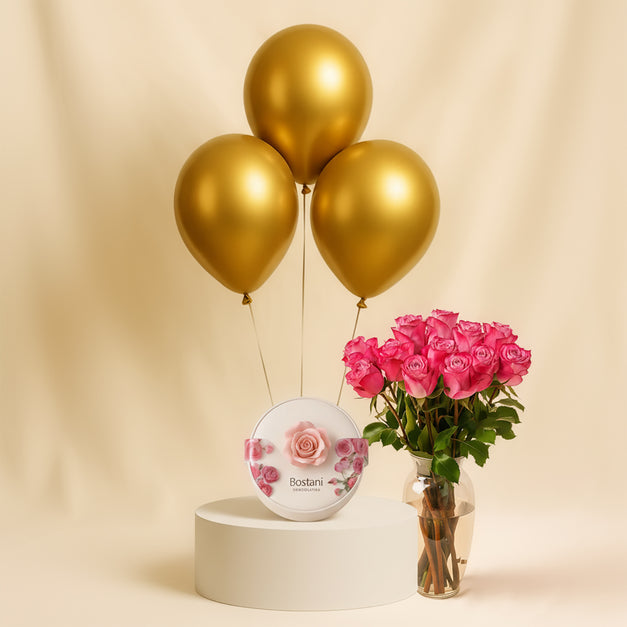 مزهرية ورد أرجواني ساحرة