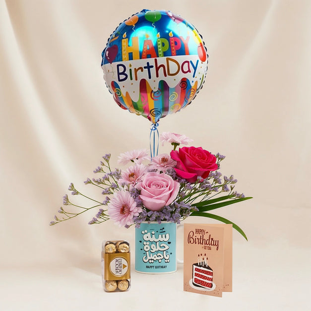 Happy Birthday Flower Mug