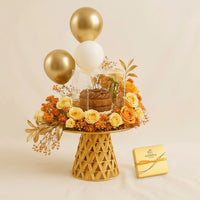 Golden Flowers n Cake Masterpiece