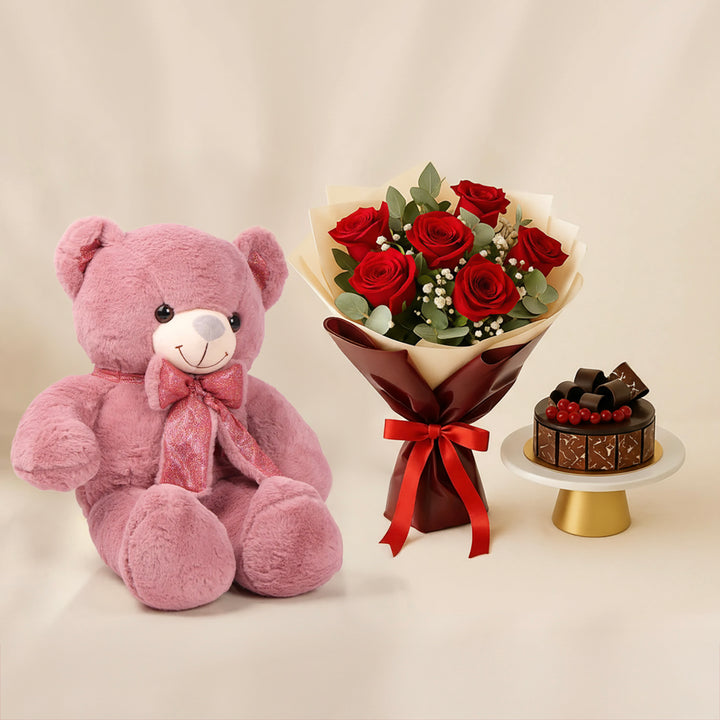 Luscious Cherry Cake n Roses