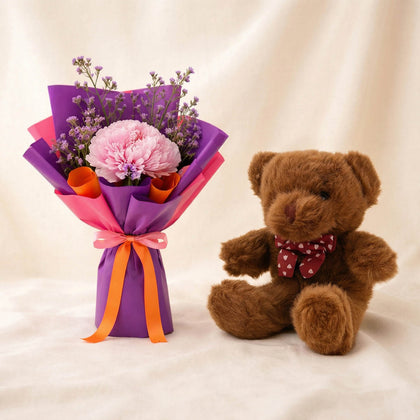 دبدوب مع بوكيه ورد هيدرانجيا