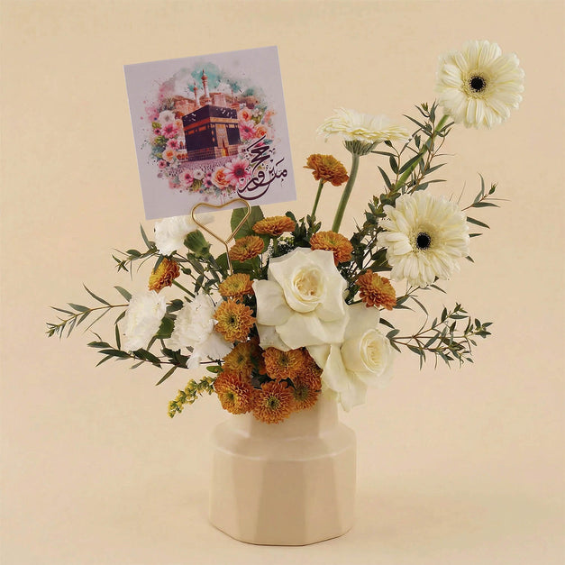 Elegant White Flowers Vase Arrangement