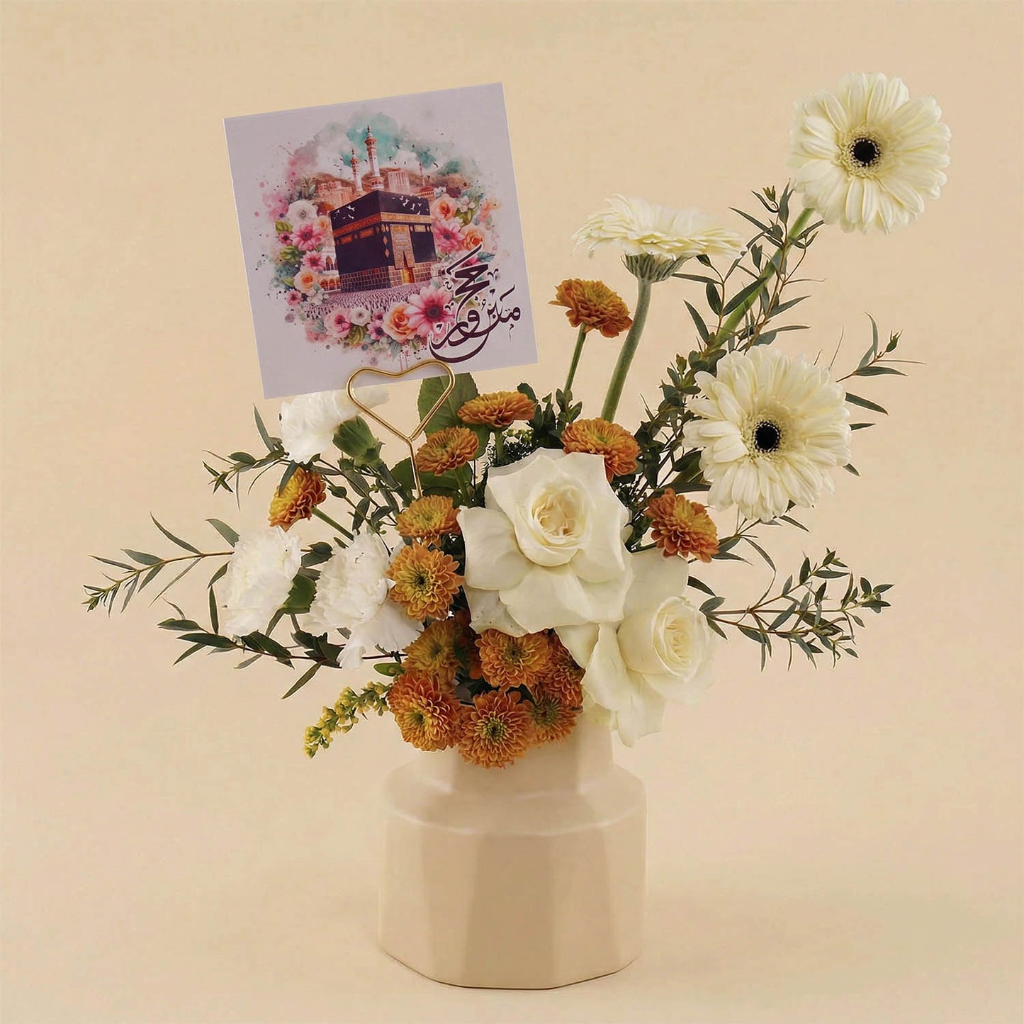 Elegant White Flowers Vase Arrangement