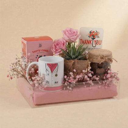 Roses & Gift Set for Female Doctor
