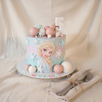 Frozen Princess Theme Birthday Cake