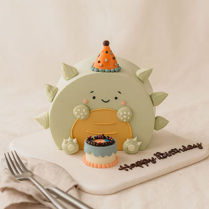 Happy Wishes Dinosaur Kids Cake