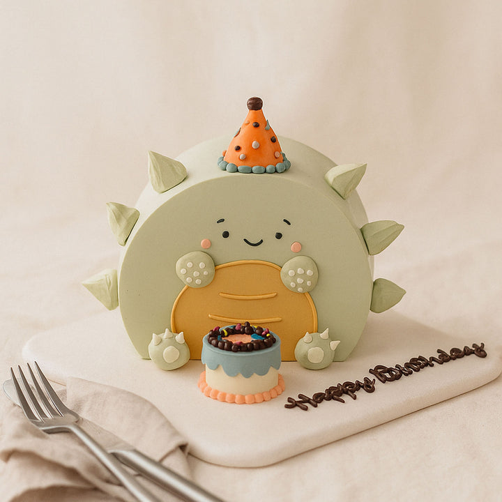 Happy Wishes Dinosaur Kids Cake