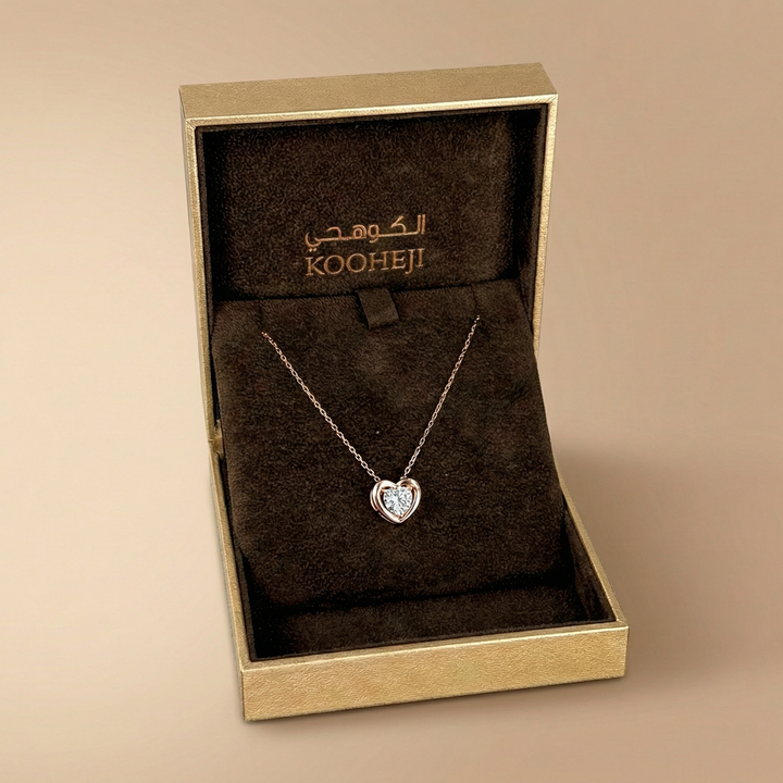 One True Love 18-Carat Gold Diamond Heart Pendant By Kooheji Jewelry