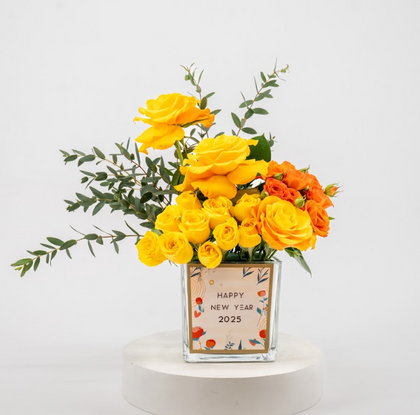  New Year Vibrant  Rose Vase 