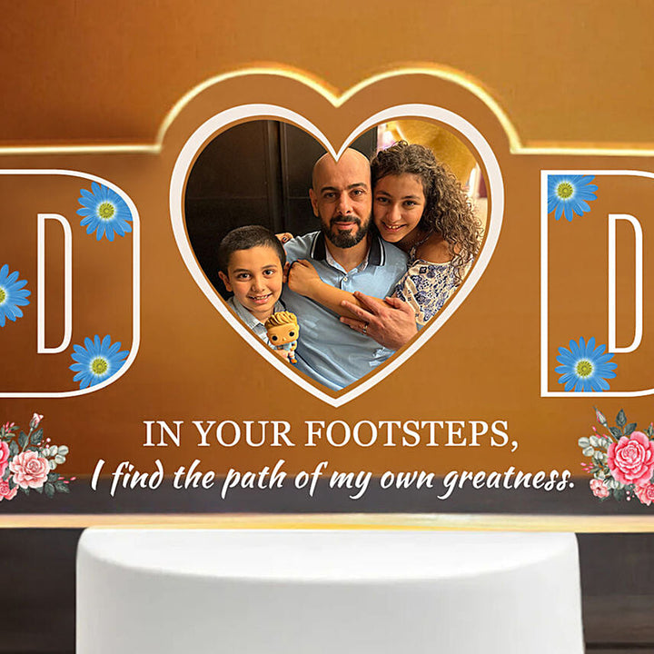 Customized Table Photo Lamp For Dad 