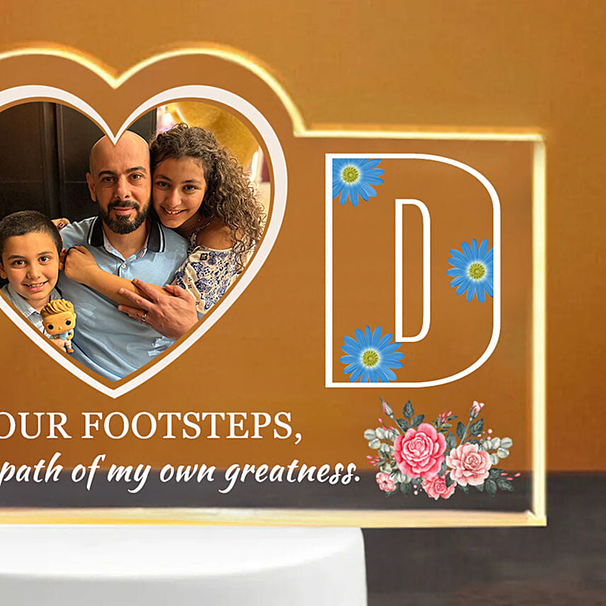 Customized Table Photo Lamp For Dad 